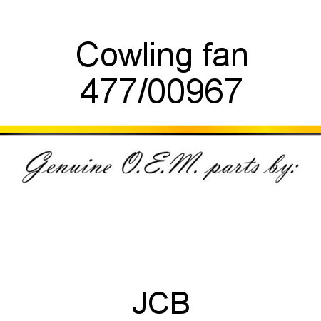 Cowling, fan 477/00967