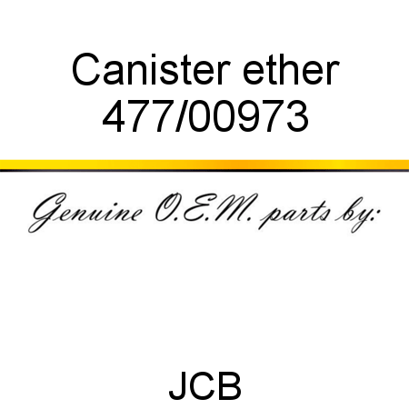 Canister, ether 477/00973