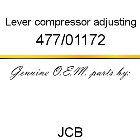 Lever, compressor adjusting 477/01172