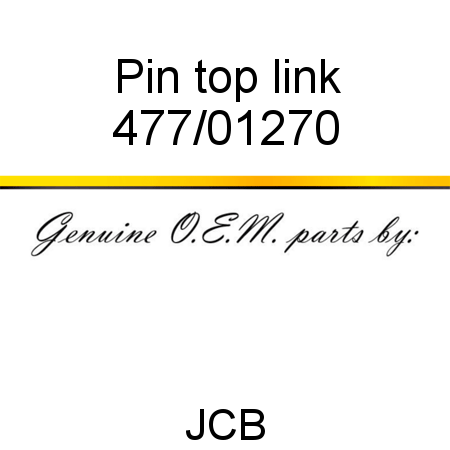 Pin, top link 477/01270