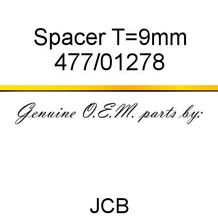 Spacer, T=9mm 477/01278