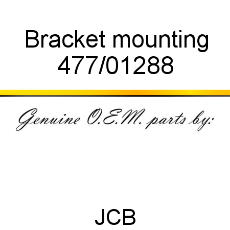 Bracket, mounting 477/01288