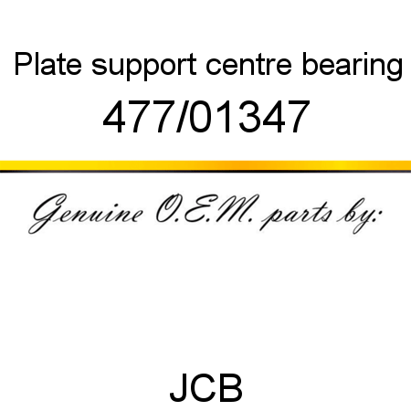 Plate, support, centre bearing 477/01347