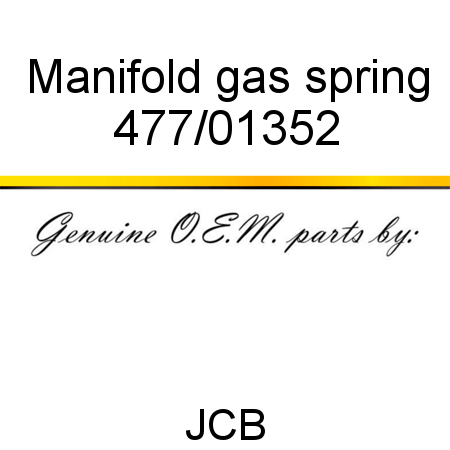 Manifold, gas spring 477/01352
