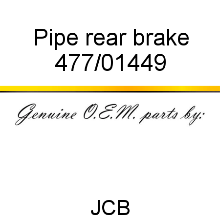 Pipe, rear brake 477/01449