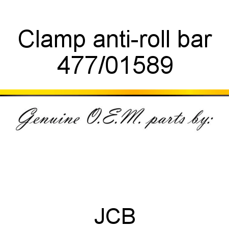 Clamp, anti-roll bar 477/01589