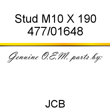 Stud, M10 X 190 477/01648