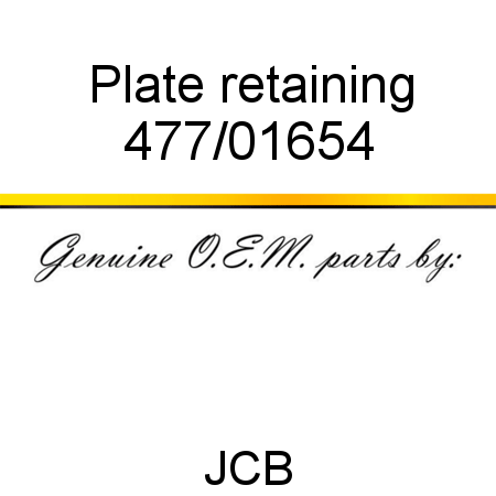Plate, retaining 477/01654