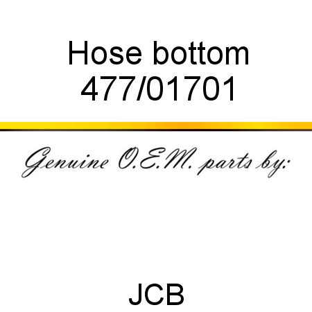 Hose, bottom 477/01701