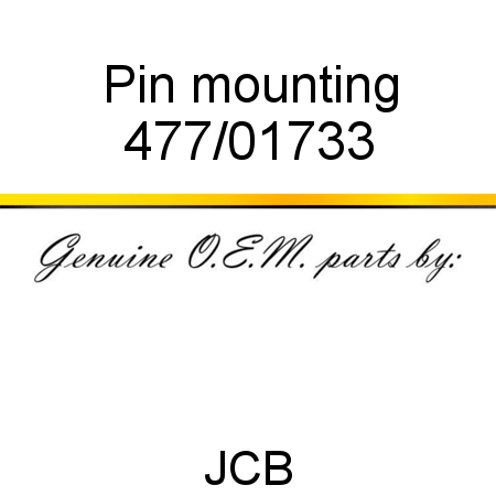 Pin, mounting 477/01733