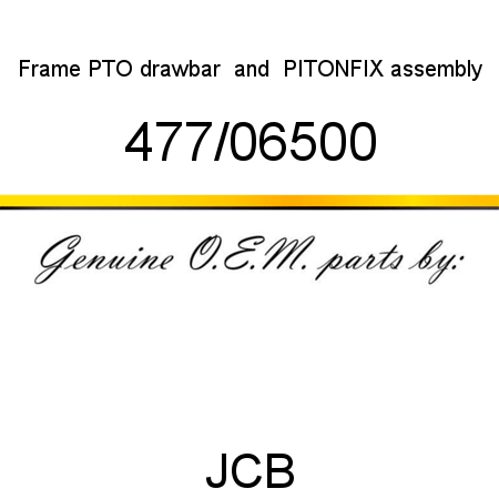 Frame, PTO drawbar, & PITONFIX assembly 477/06500