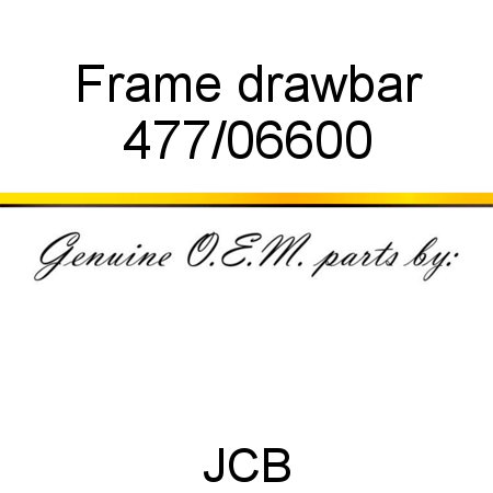 Frame, drawbar 477/06600