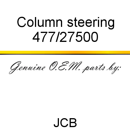 Column, steering 477/27500