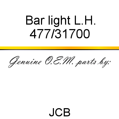 Bar, light L.H. 477/31700