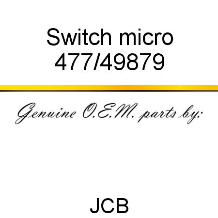 Switch, micro 477/49879