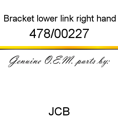Bracket, lower link, right hand 478/00227