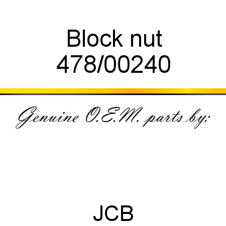 Block, nut 478/00240