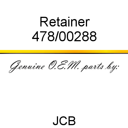 Retainer 478/00288