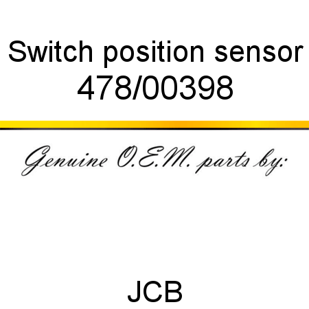 Switch, position sensor 478/00398