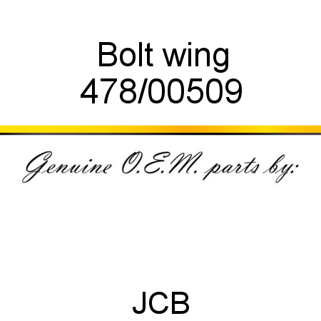 Bolt, wing 478/00509