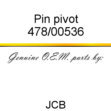 Pin, pivot 478/00536