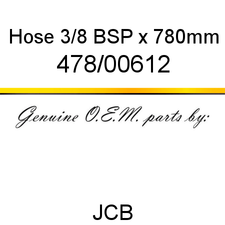 Hose, 3/8 BSP x 780mm 478/00612