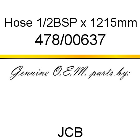 Hose, 1/2BSP x 1215mm 478/00637