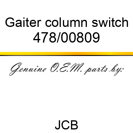 Gaiter, column switch 478/00809