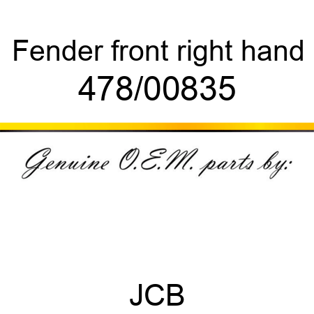 Fender, front, right hand 478/00835