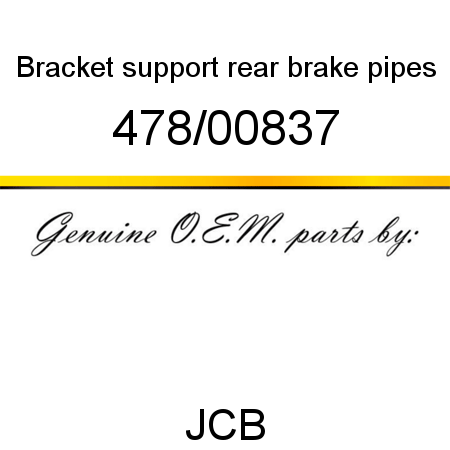 Bracket, support, rear brake pipes 478/00837