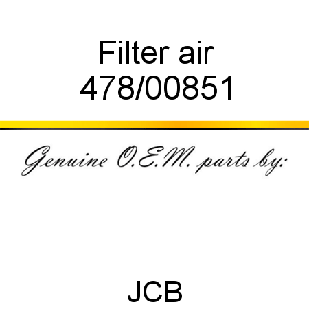 Filter, air 478/00851