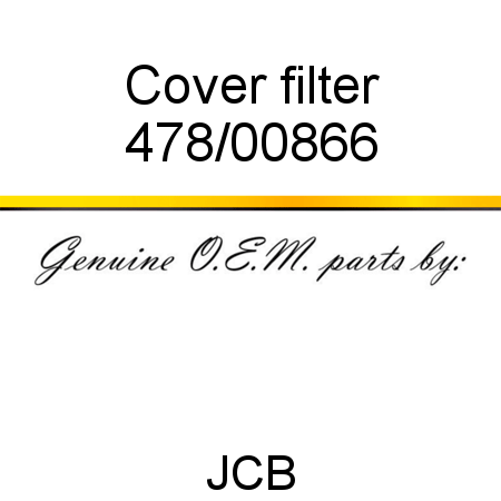 Cover, filter 478/00866