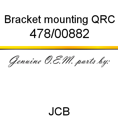 Bracket, mounting, QRC 478/00882