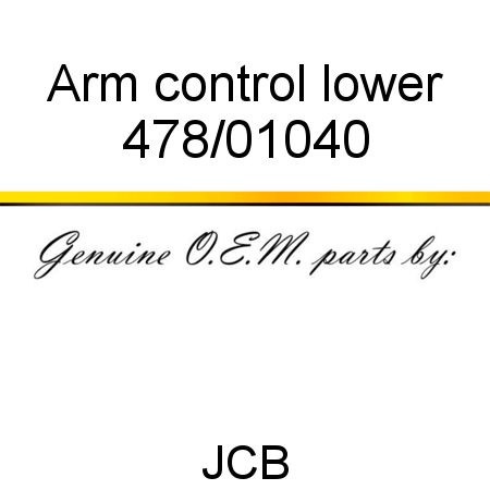 Arm, control, lower 478/01040
