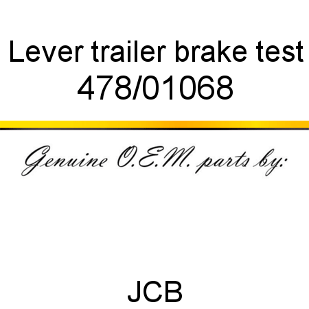 Lever, trailer brake test 478/01068