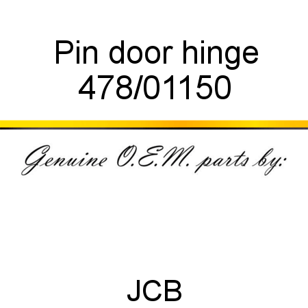 Pin, door hinge 478/01150