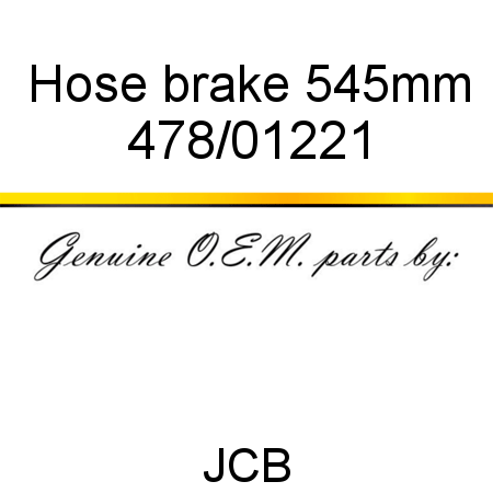 Hose, brake, 545mm 478/01221