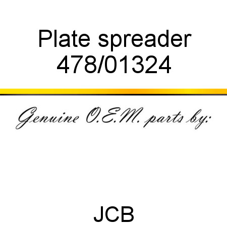 Plate, spreader 478/01324