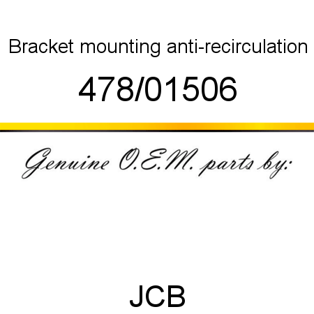 Bracket, mounting, anti-recirculation 478/01506