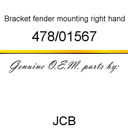 Bracket, fender mounting, right hand 478/01567