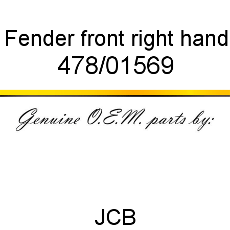 Fender, front, right hand 478/01569