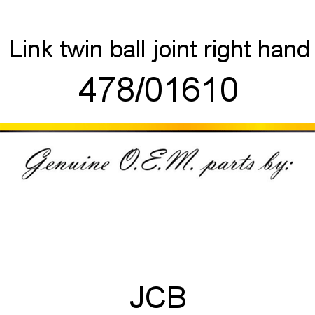 Link, twin ball joint, right hand 478/01610
