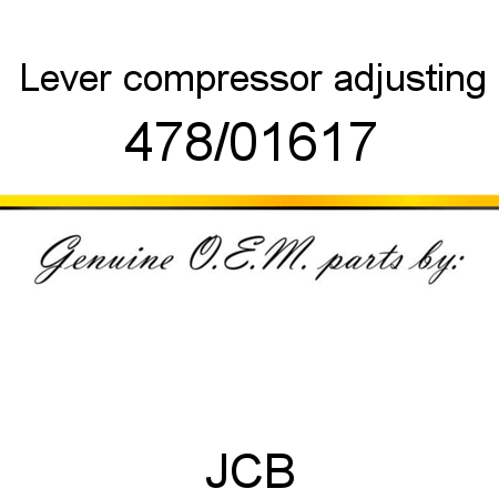 Lever, compressor adjusting 478/01617