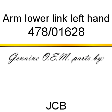 Arm, lower link, left hand 478/01628