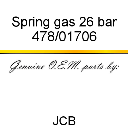 Spring, gas, 26 bar 478/01706