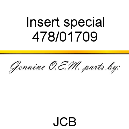 Insert, special 478/01709