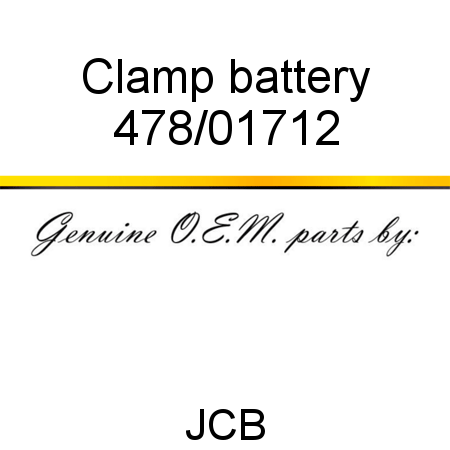Clamp, battery 478/01712