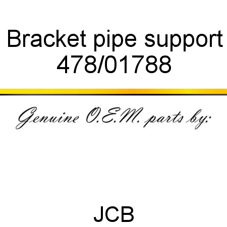 Bracket, pipe support 478/01788