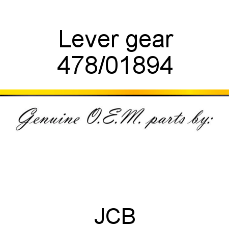 Lever, gear 478/01894