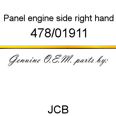 Panel, engine side, right hand 478/01911
